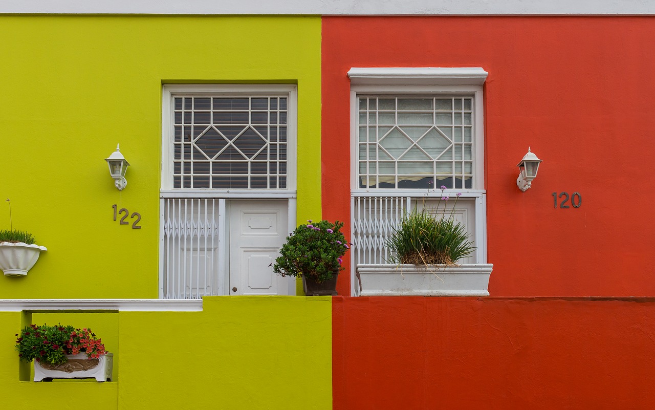 colorful  houses  architecture free photo