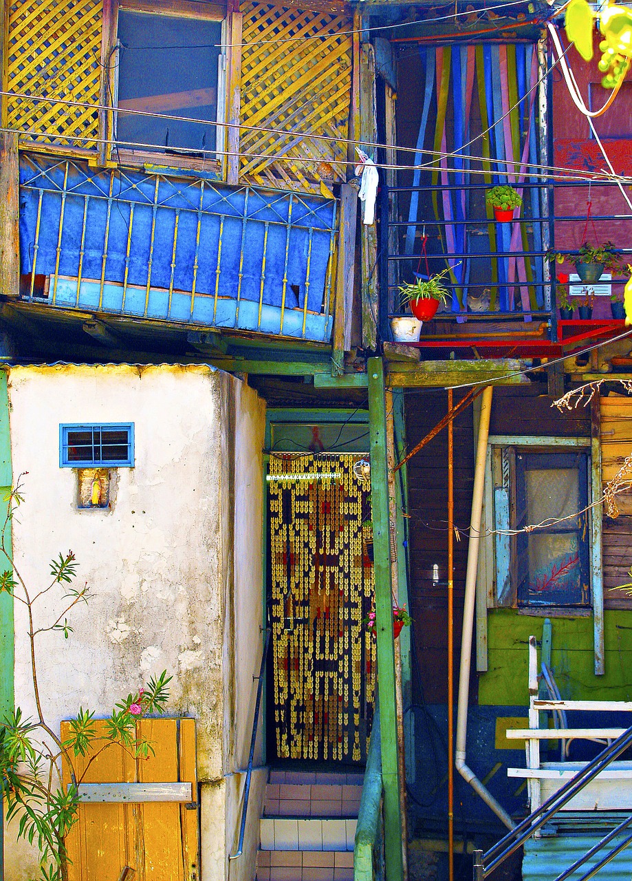 colorful facade caminito free photo