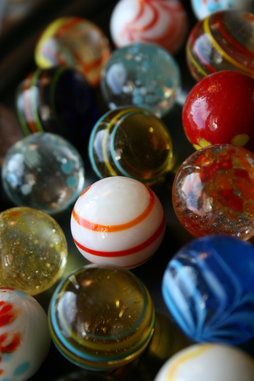 colorful marbles balls free photo