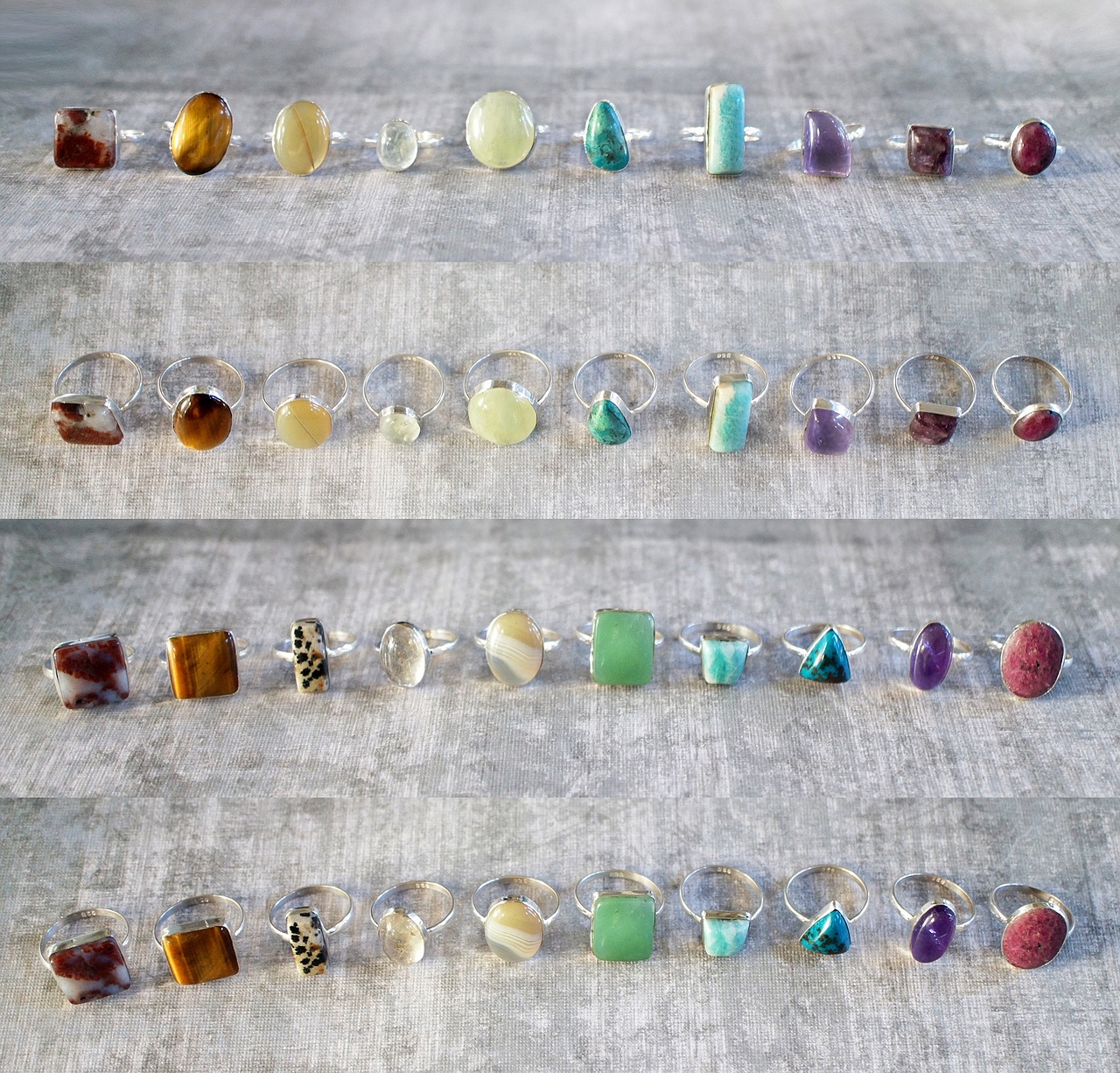 colorful gemstone rings free photo