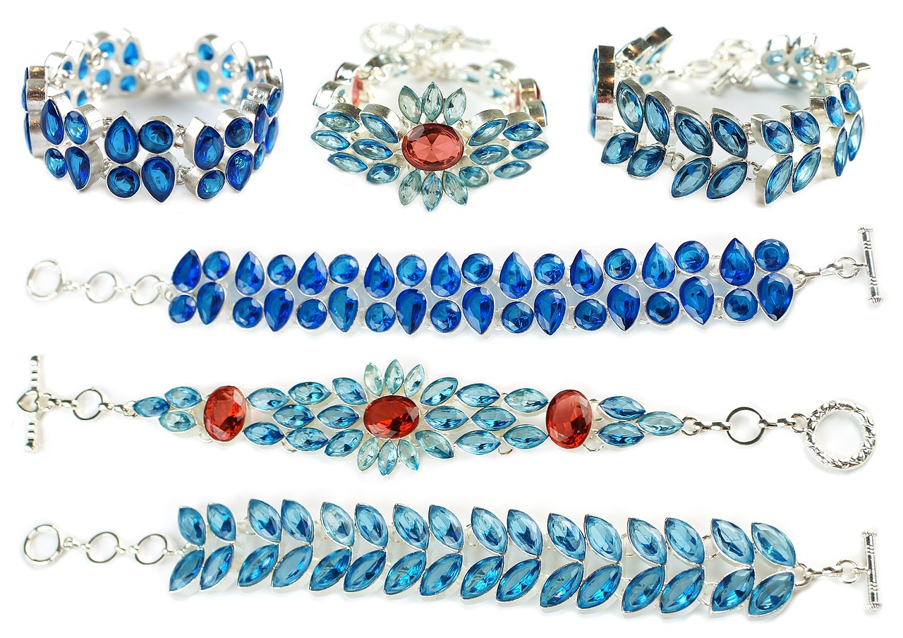 colorful bracelets gemstones free photo