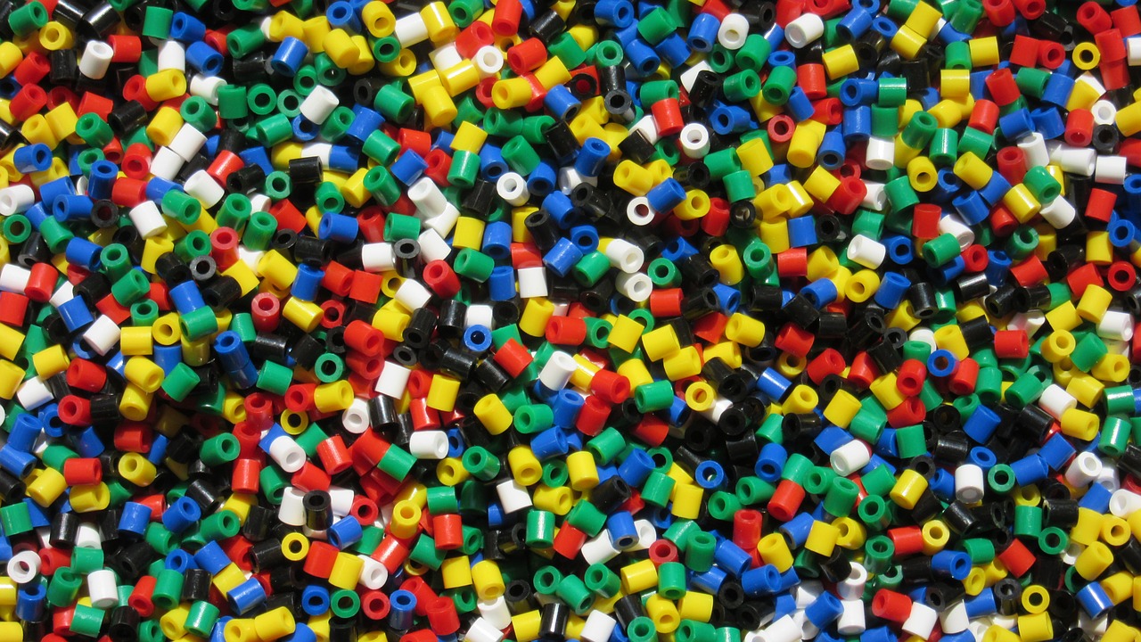 colorful plastic beads toys free photo