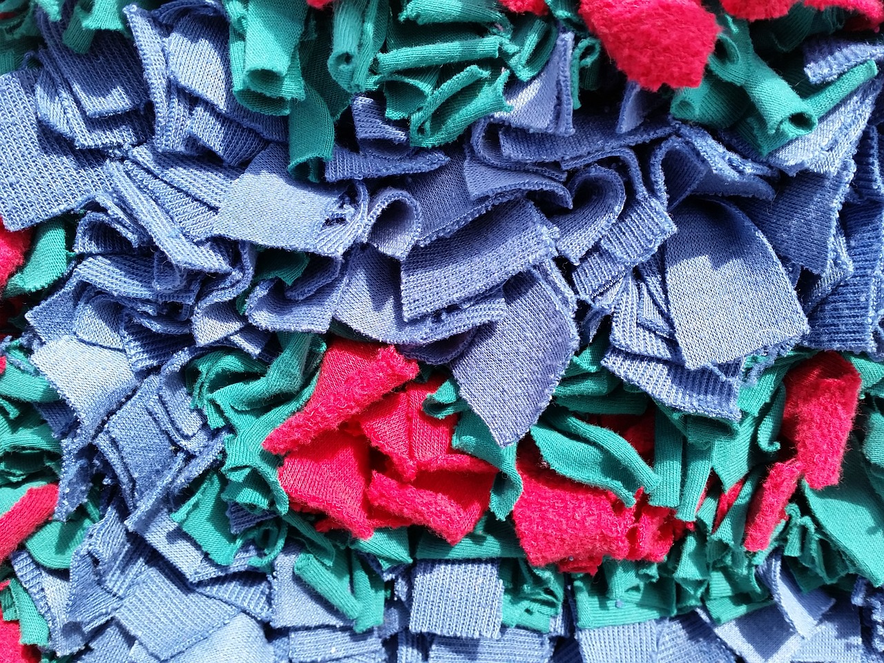 colorful rags fabric free photo
