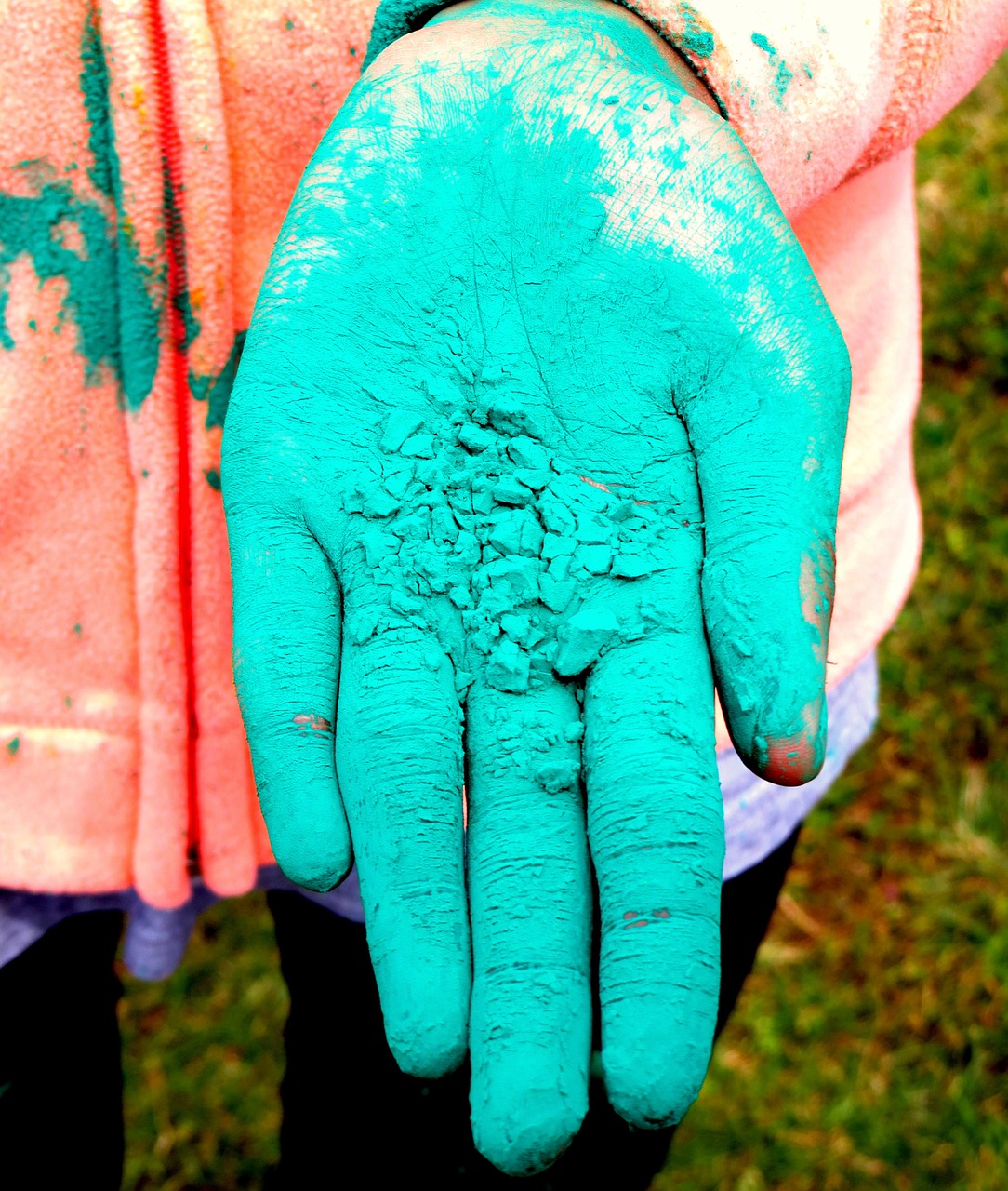 colorful hand holi free photo