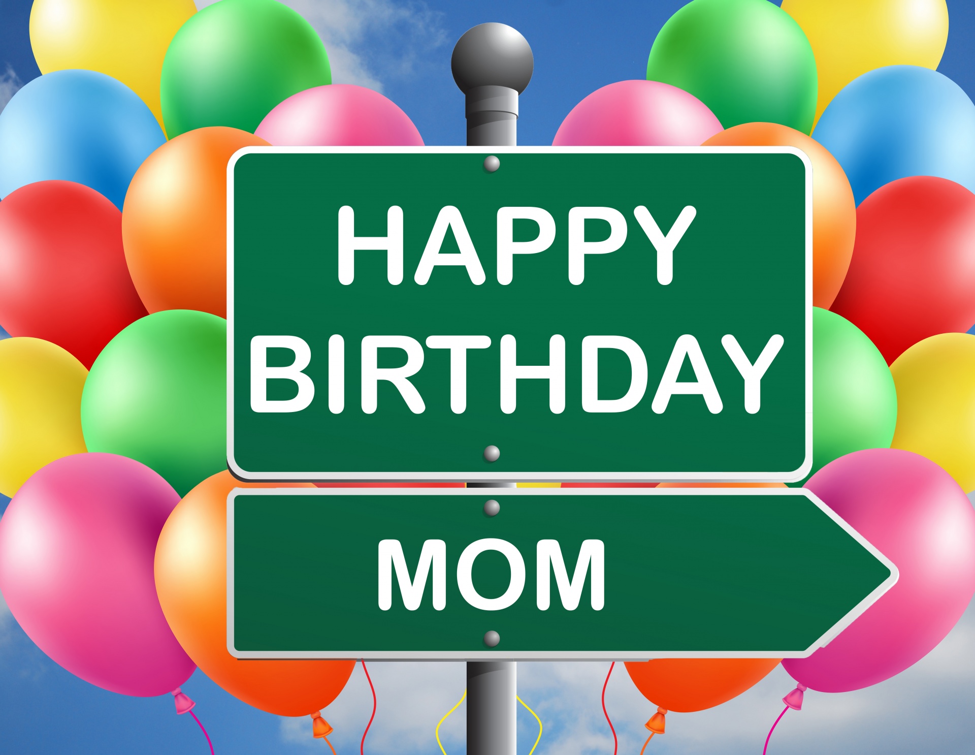 Download free photo of Happy birthday,birthday,mom,happy birthday mom,balloons  - from 