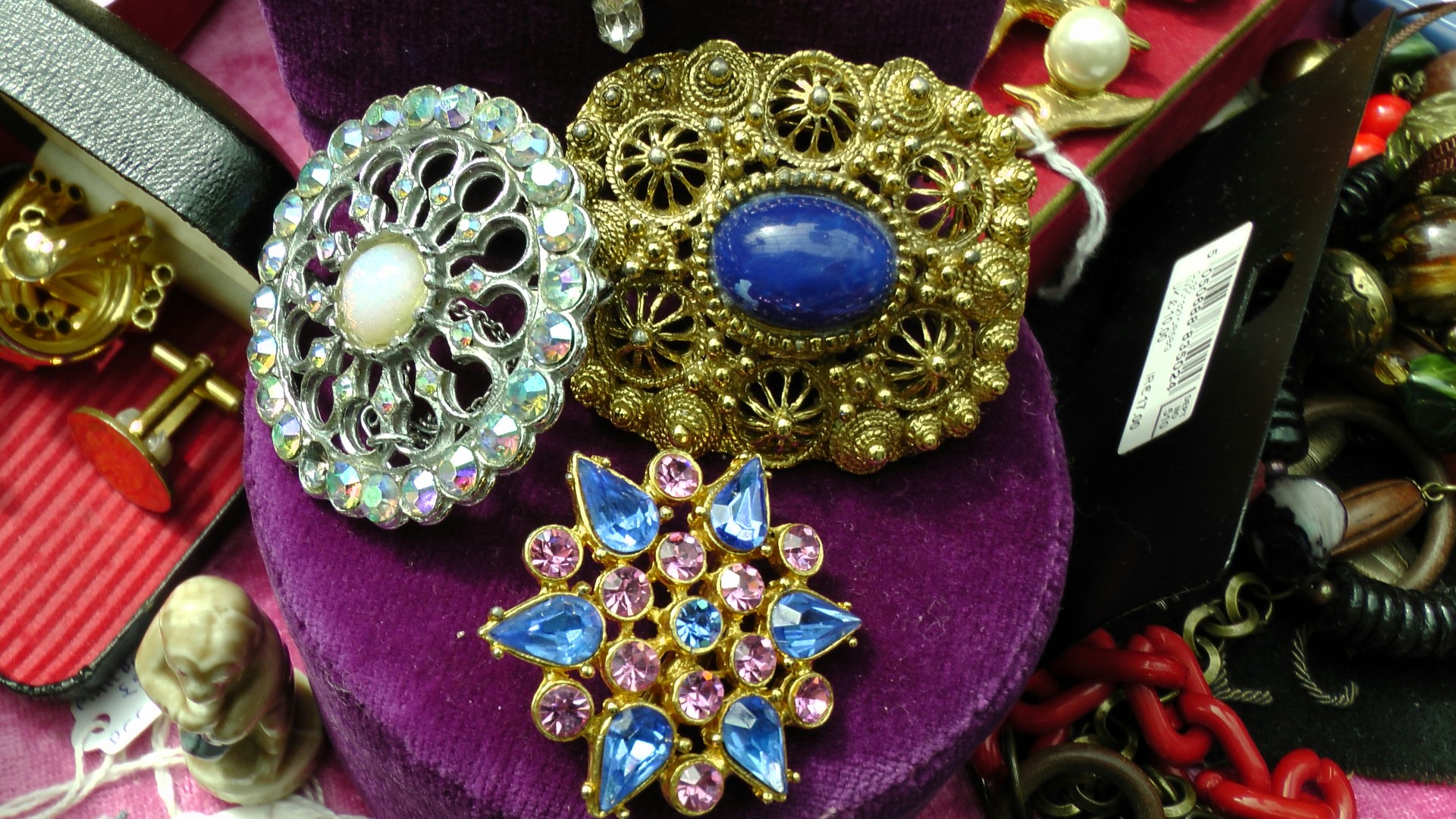 colorful brooches