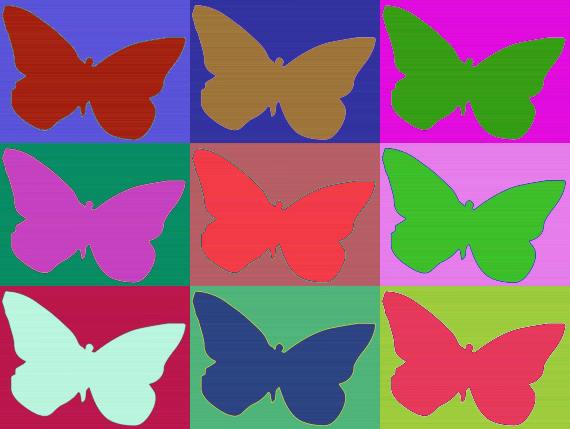 colorful butterflies drawing free photo