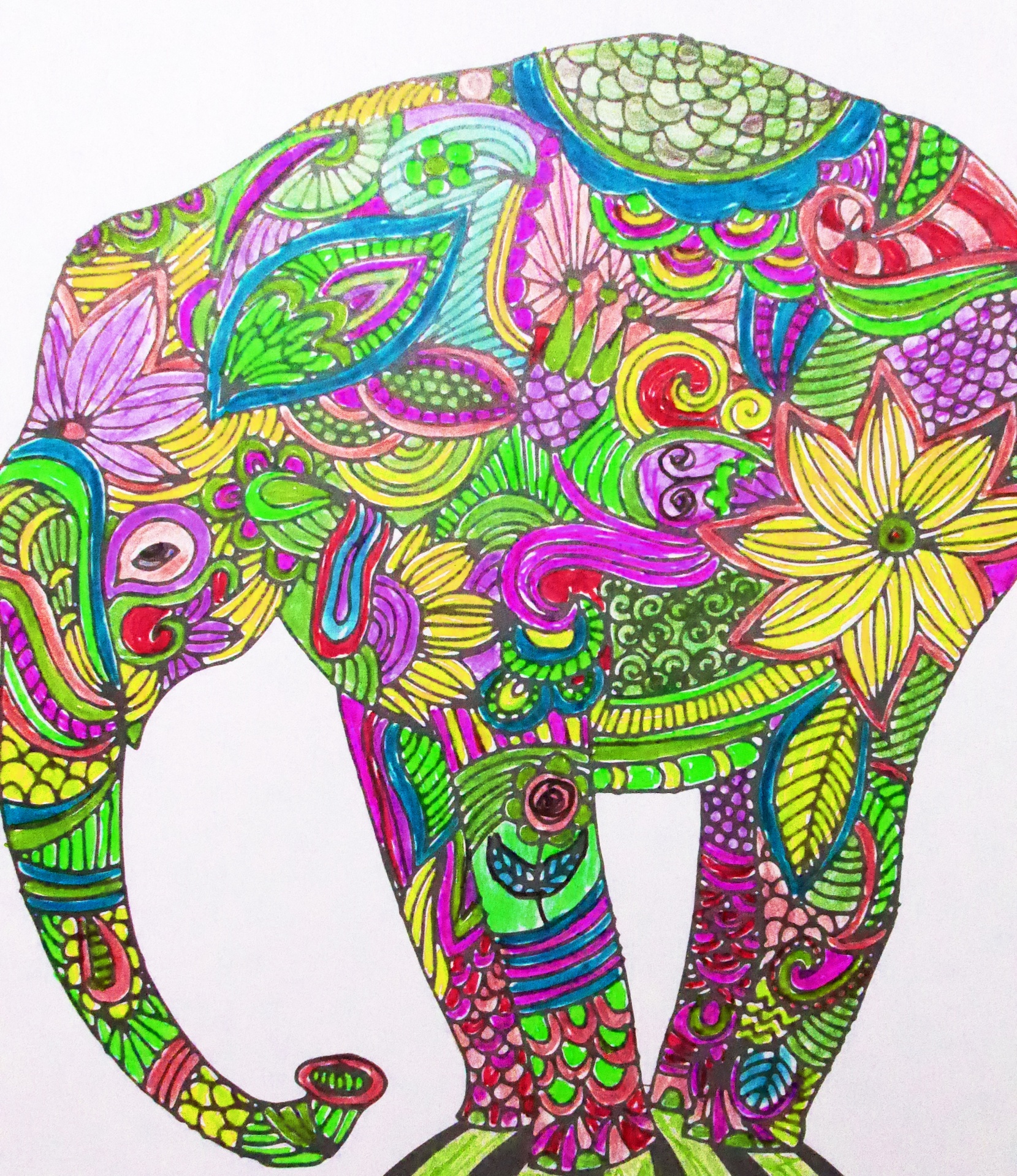 elephant colorful colorful elephant free photo