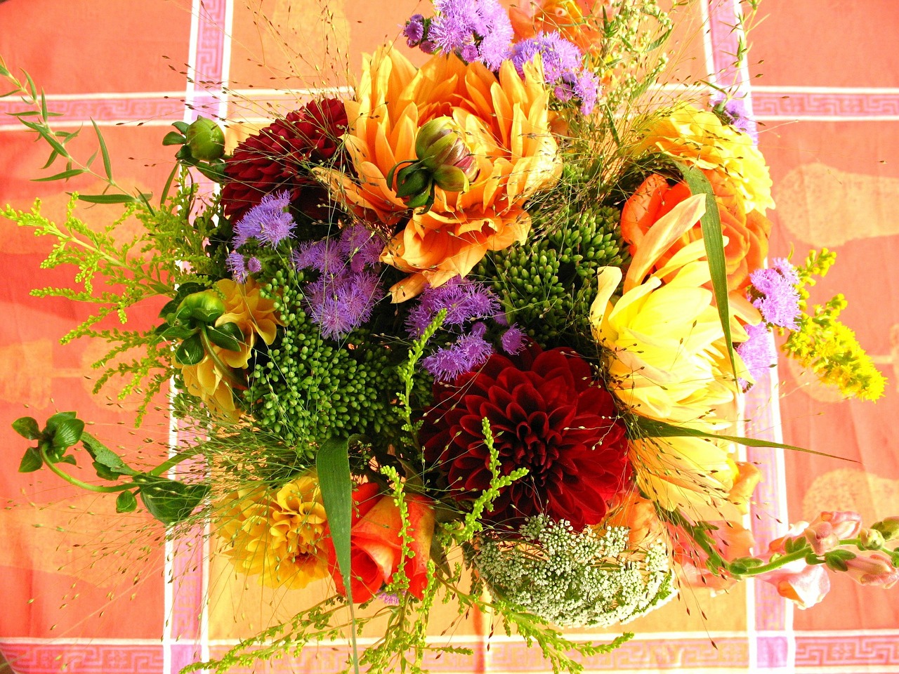 colorful flower bouquet colorful flowers spring bouquet free photo