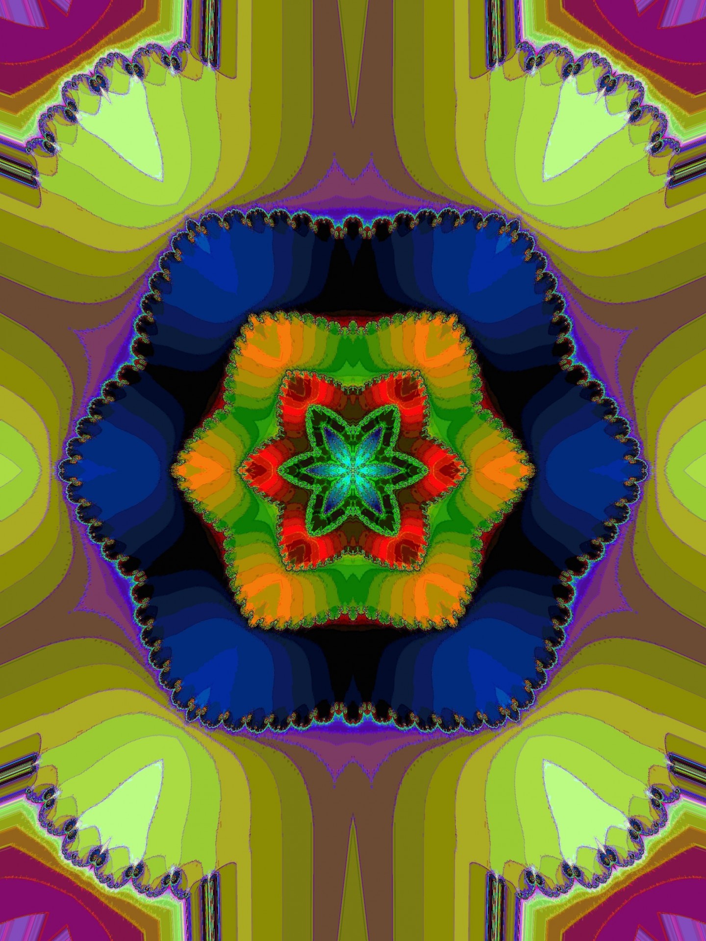 fractal kaleidoscope pattern free photo