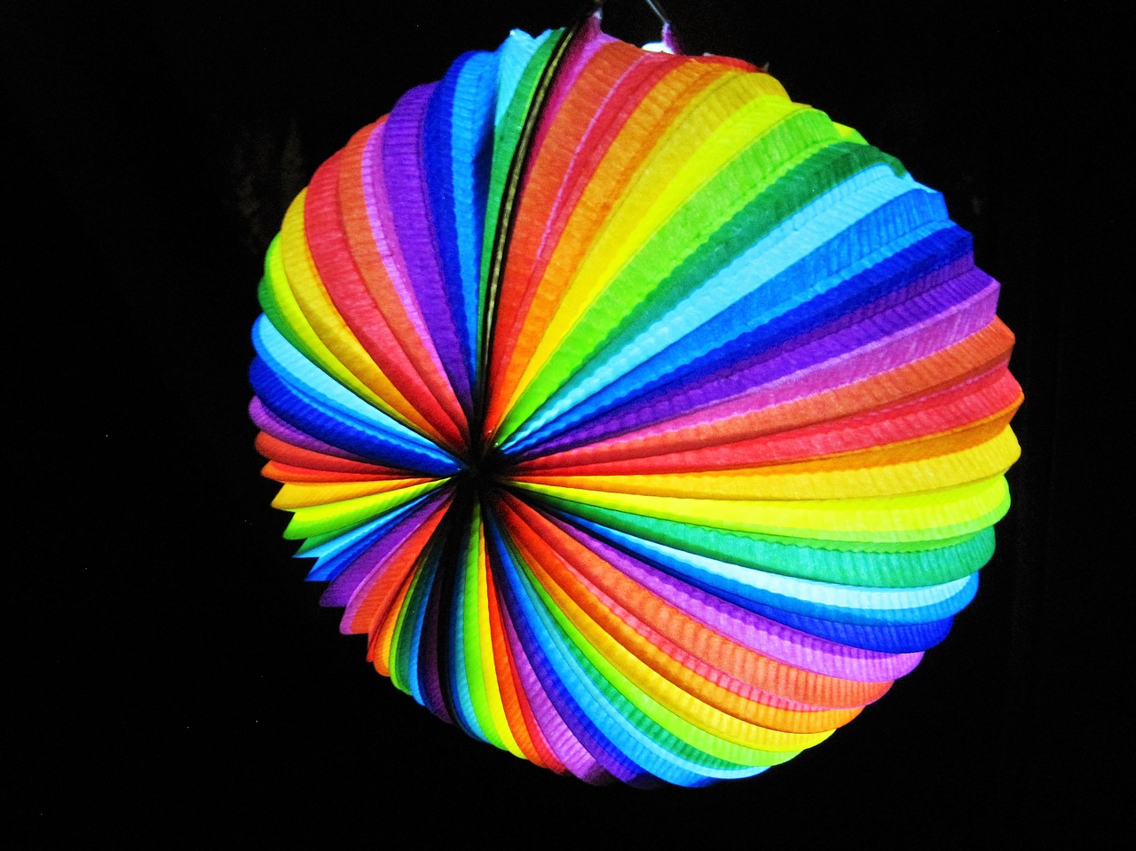 colorful lantern rainbow colors stripes free photo