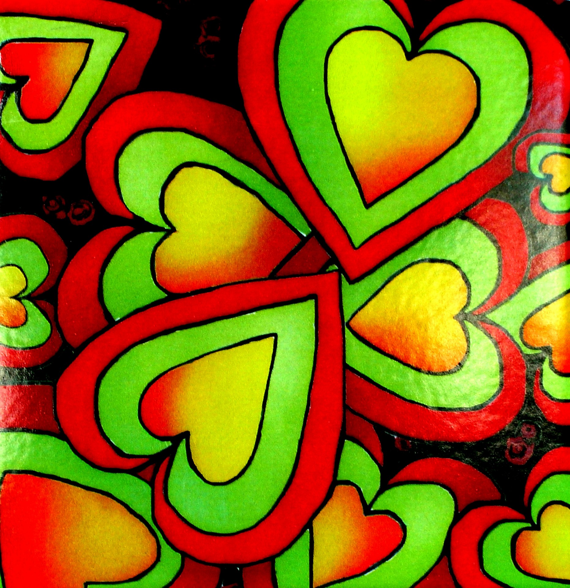 colorful love hearts love love heart free photo