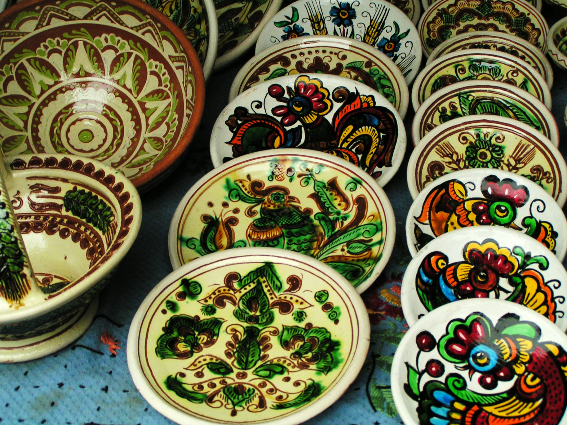 decorative souvenir colorful plates free photo