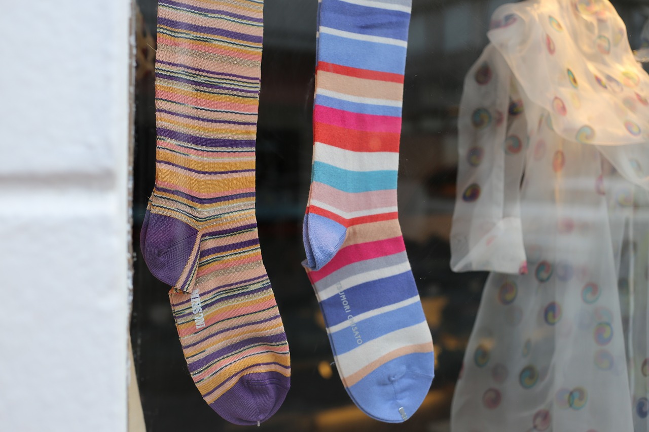 colorful socks shop windows rejkjavik free photo