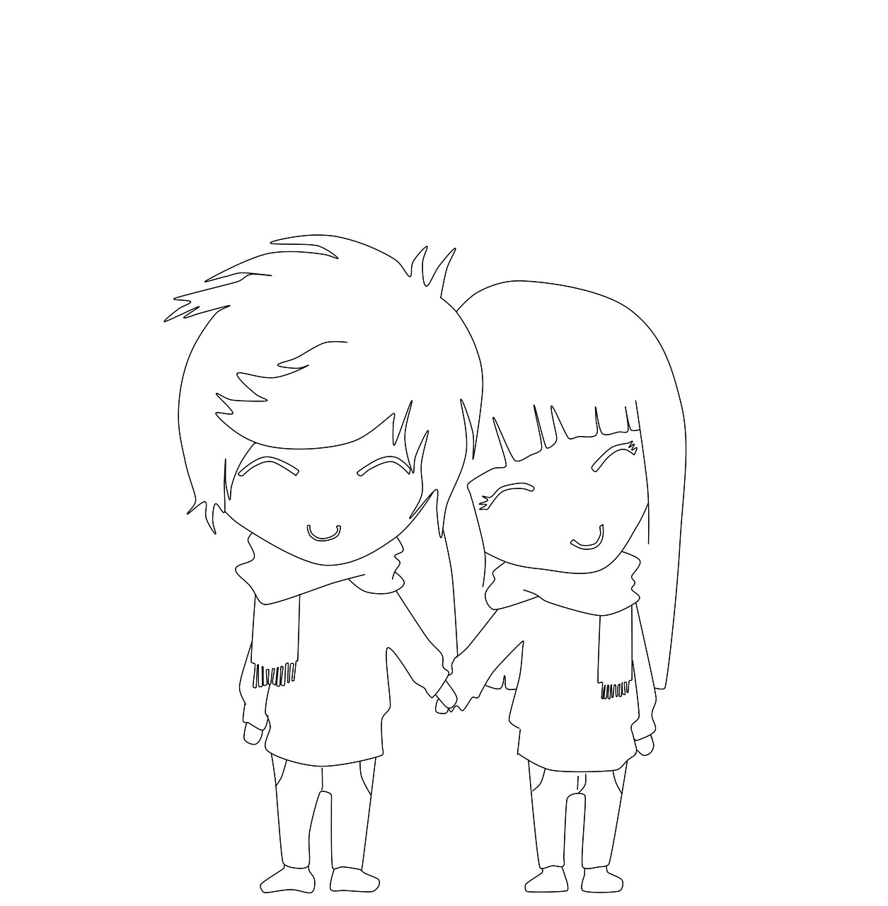 coloring page casal boyfriends free photo