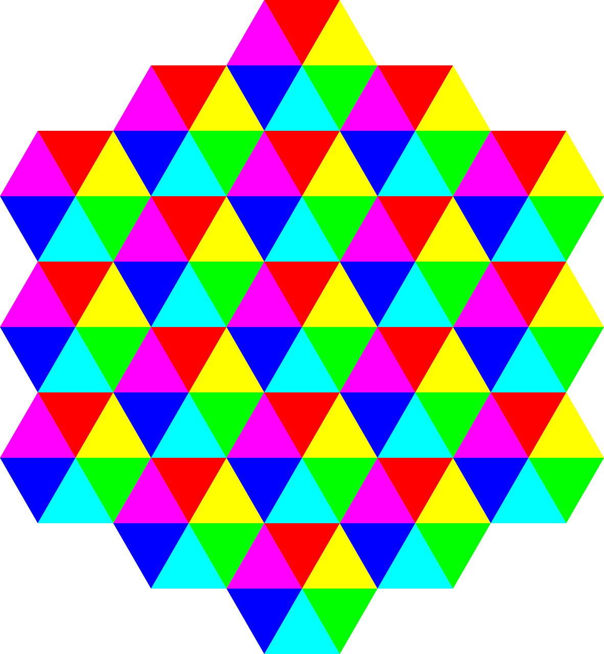 colors tessellation triangles free photo