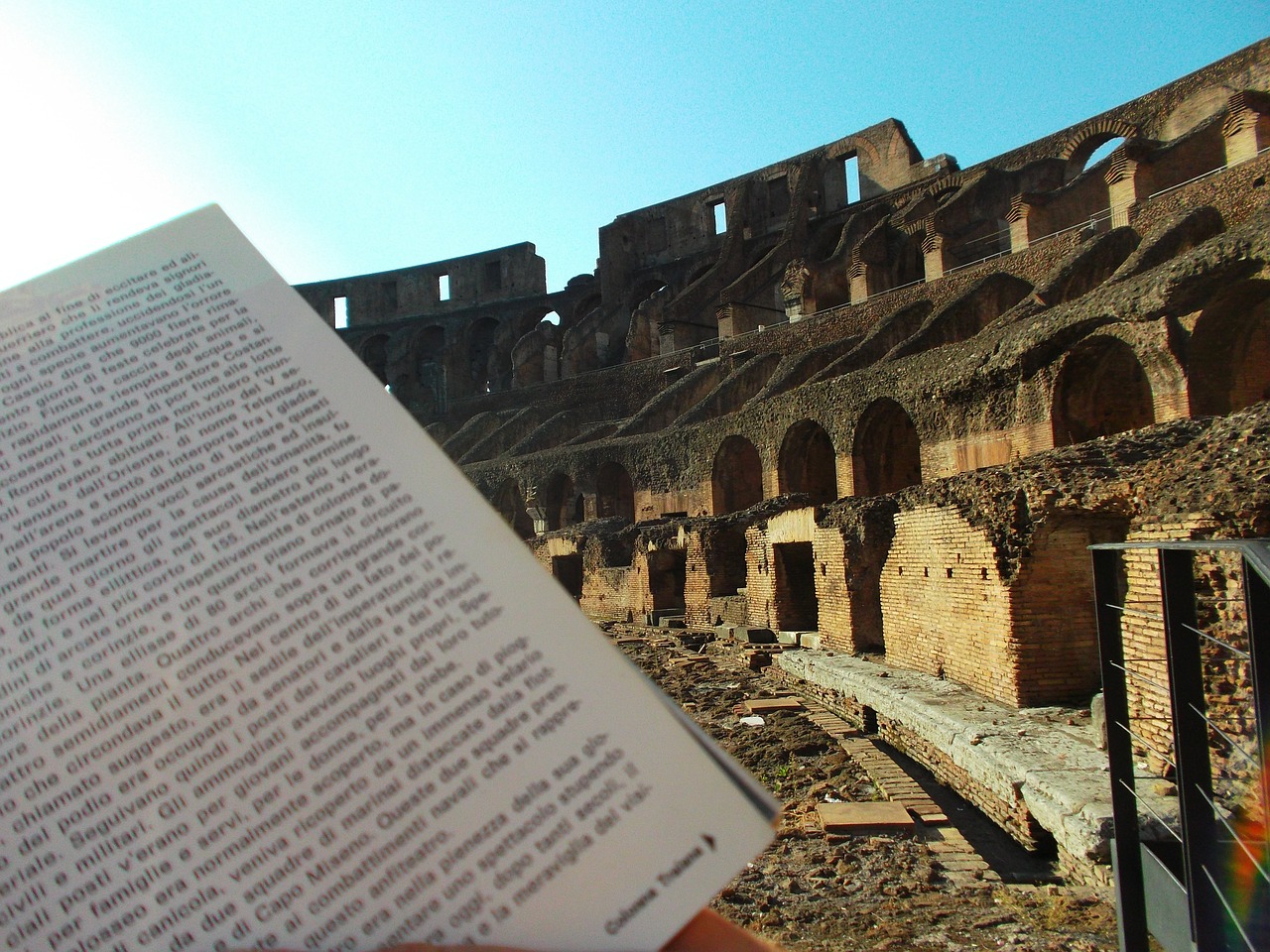 colosseum open book book free photo