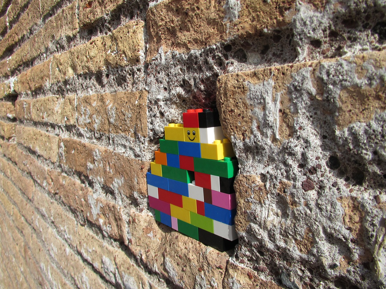 colosseum wall brick free photo