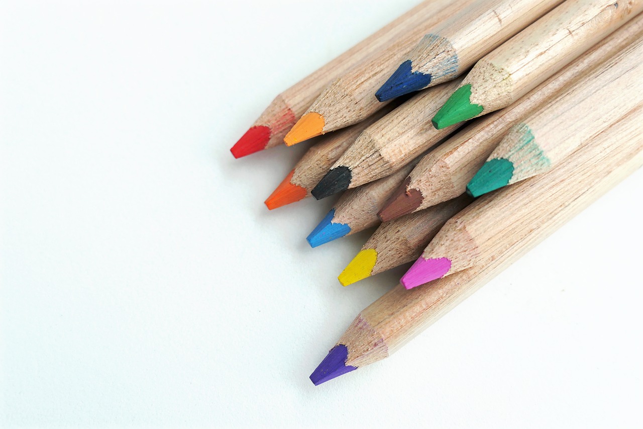 colour pencils colorful paint free photo