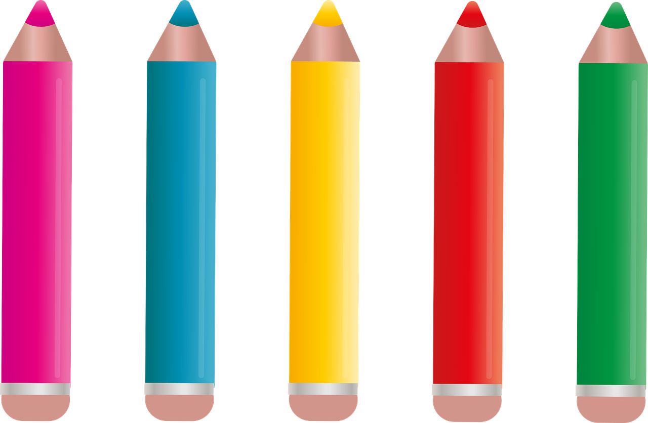 colour pencils  pens  paint free photo