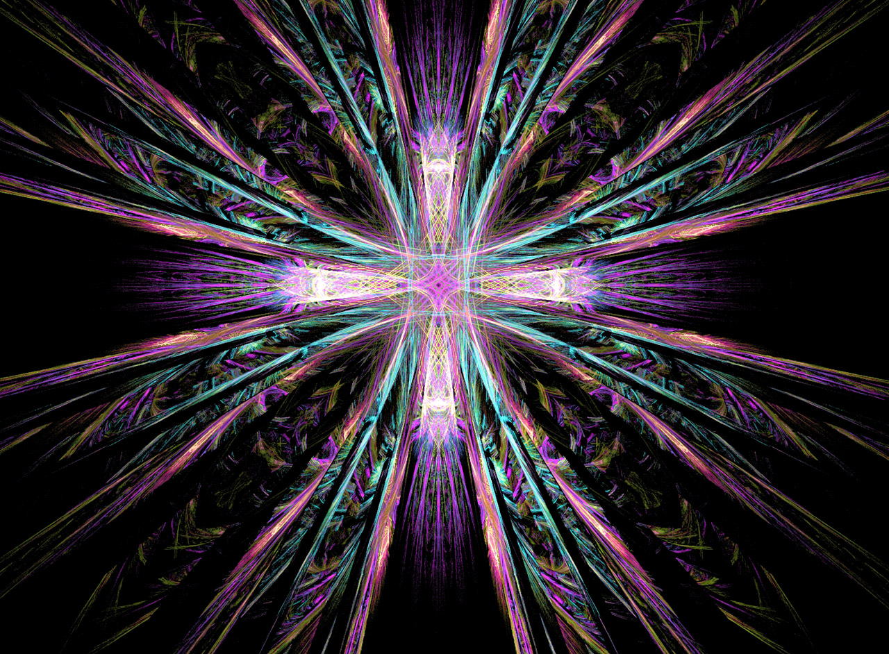 cross fractal bright free photo