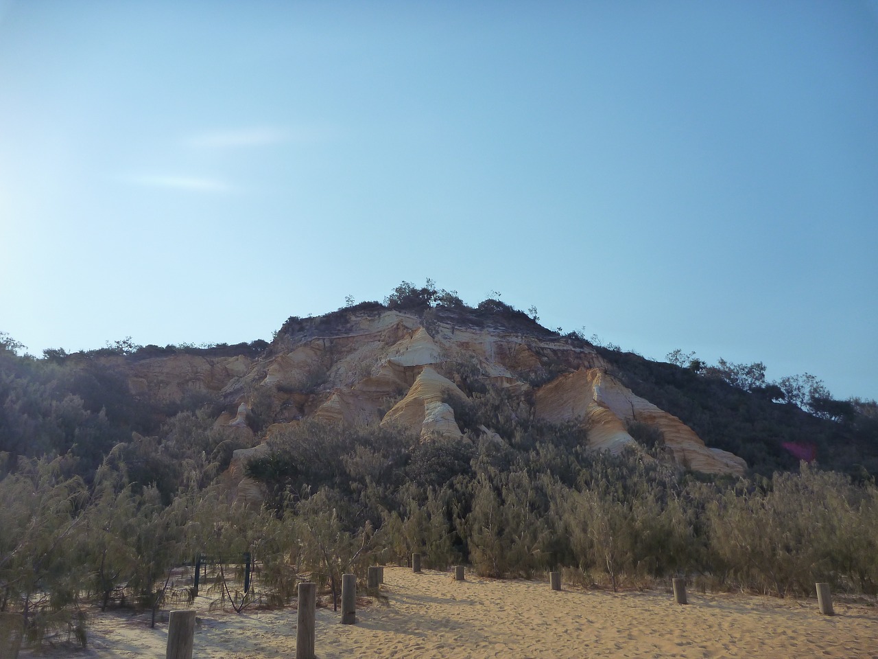 coloured sands sand dunes fraser island free photo