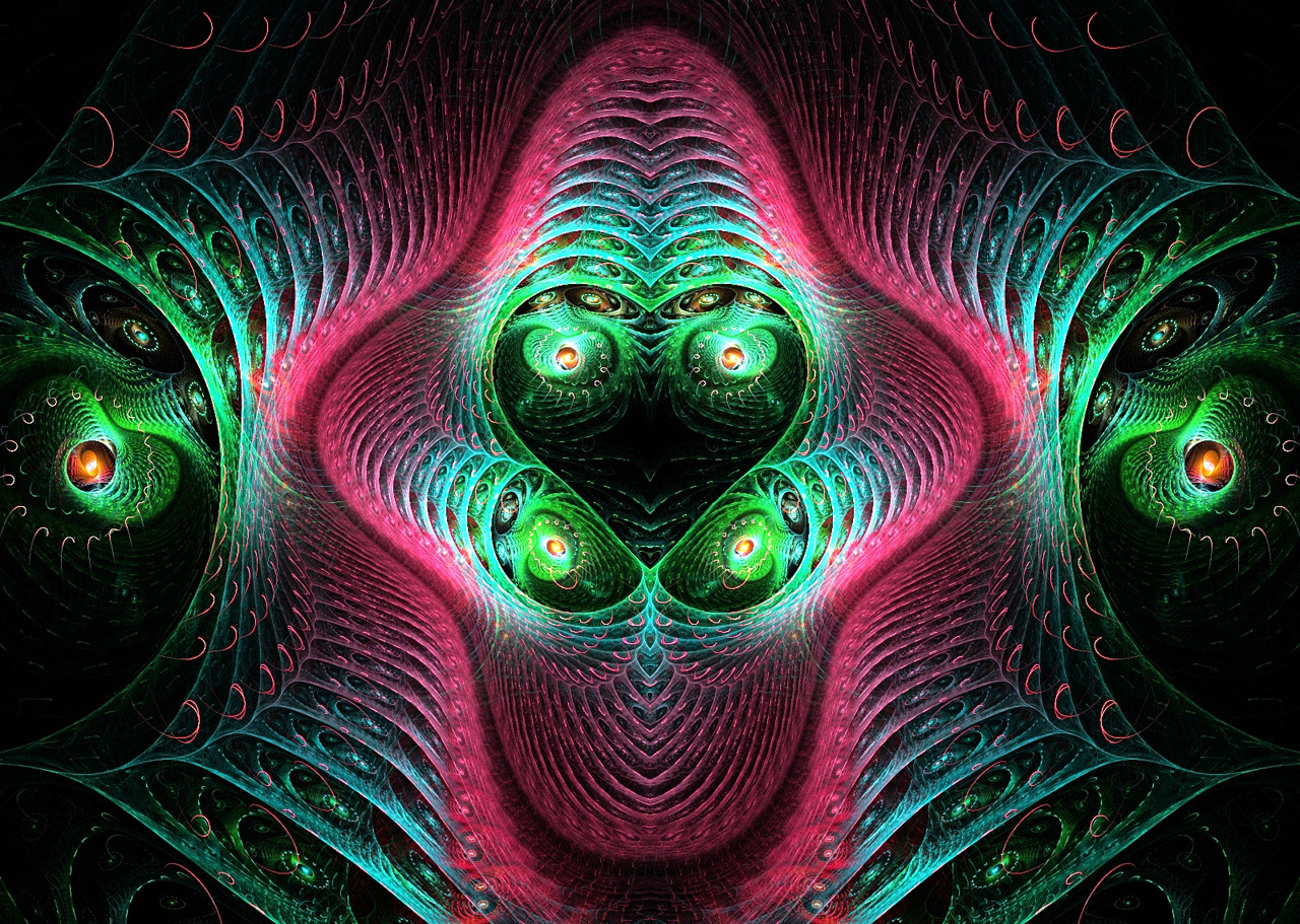 fractal fractals bright free photo