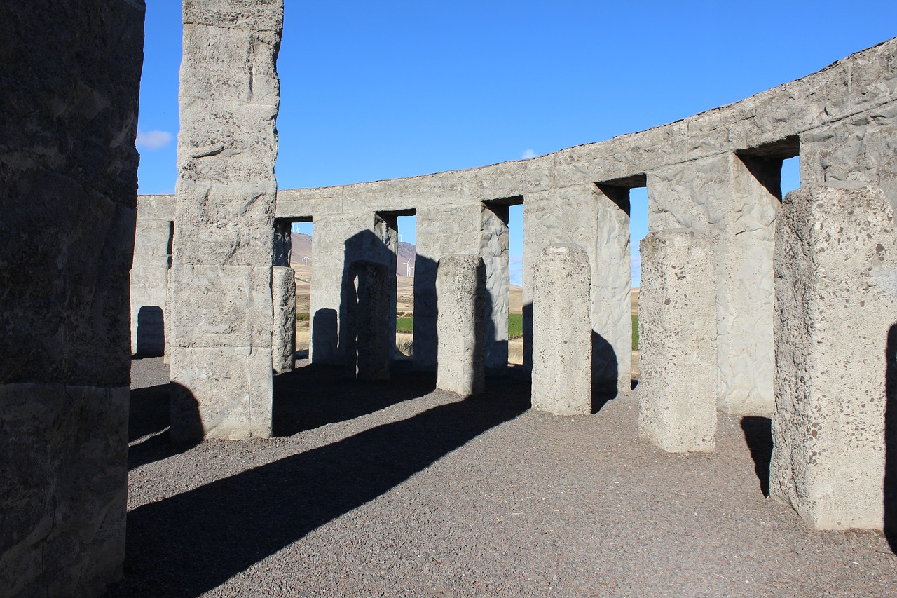 columbia gorge usa stonehenge architecture free photo