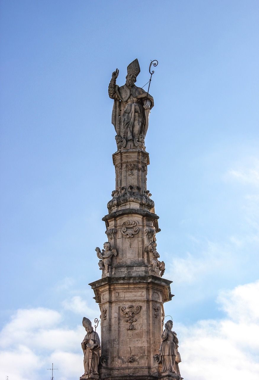 column  baroque  statue free photo