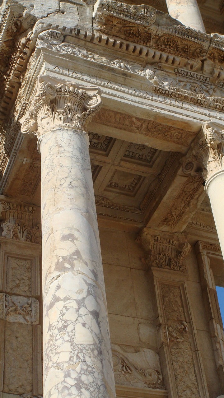 column ephesus historic free photo