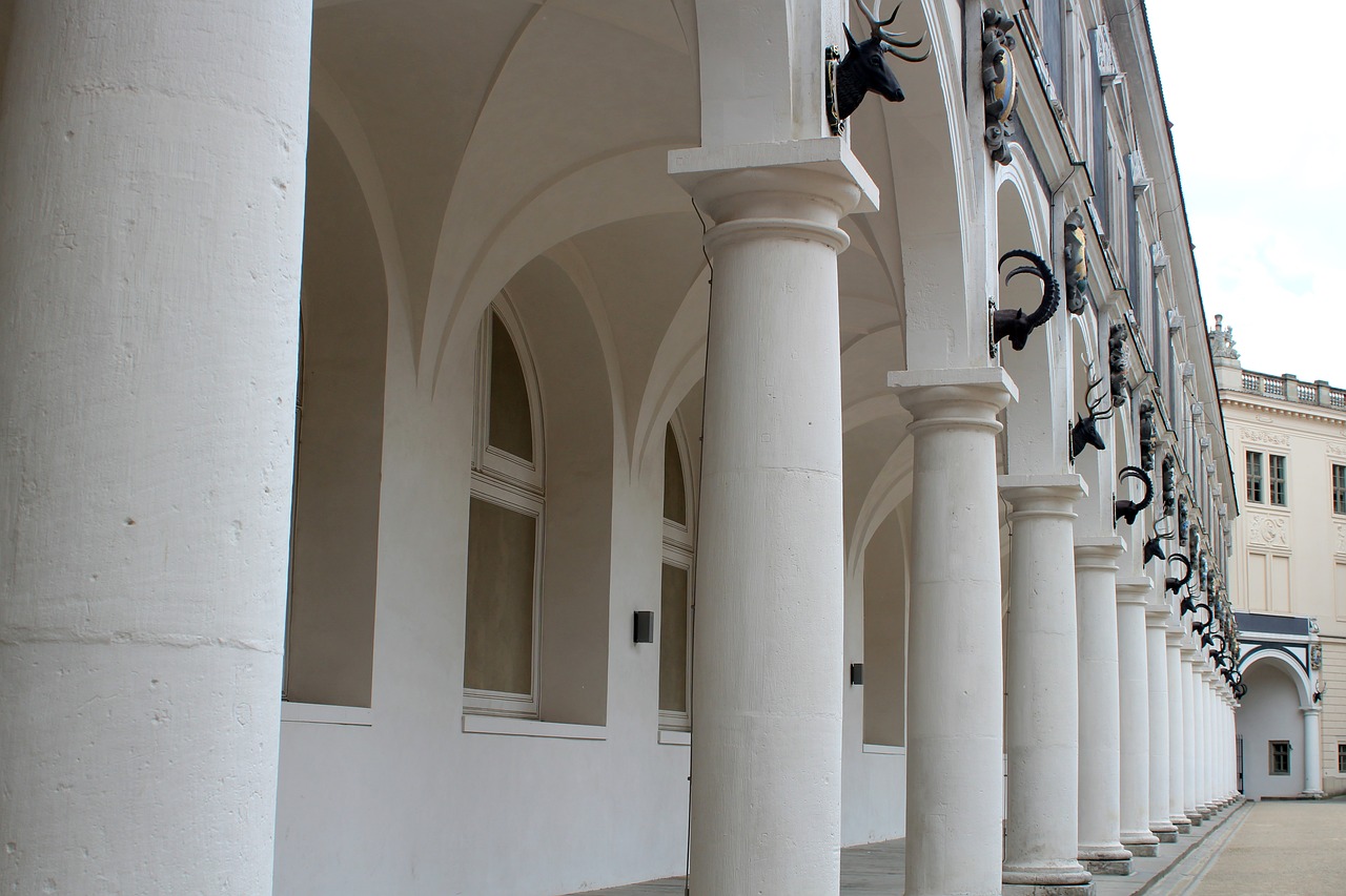 columnar arcade sand stone free photo