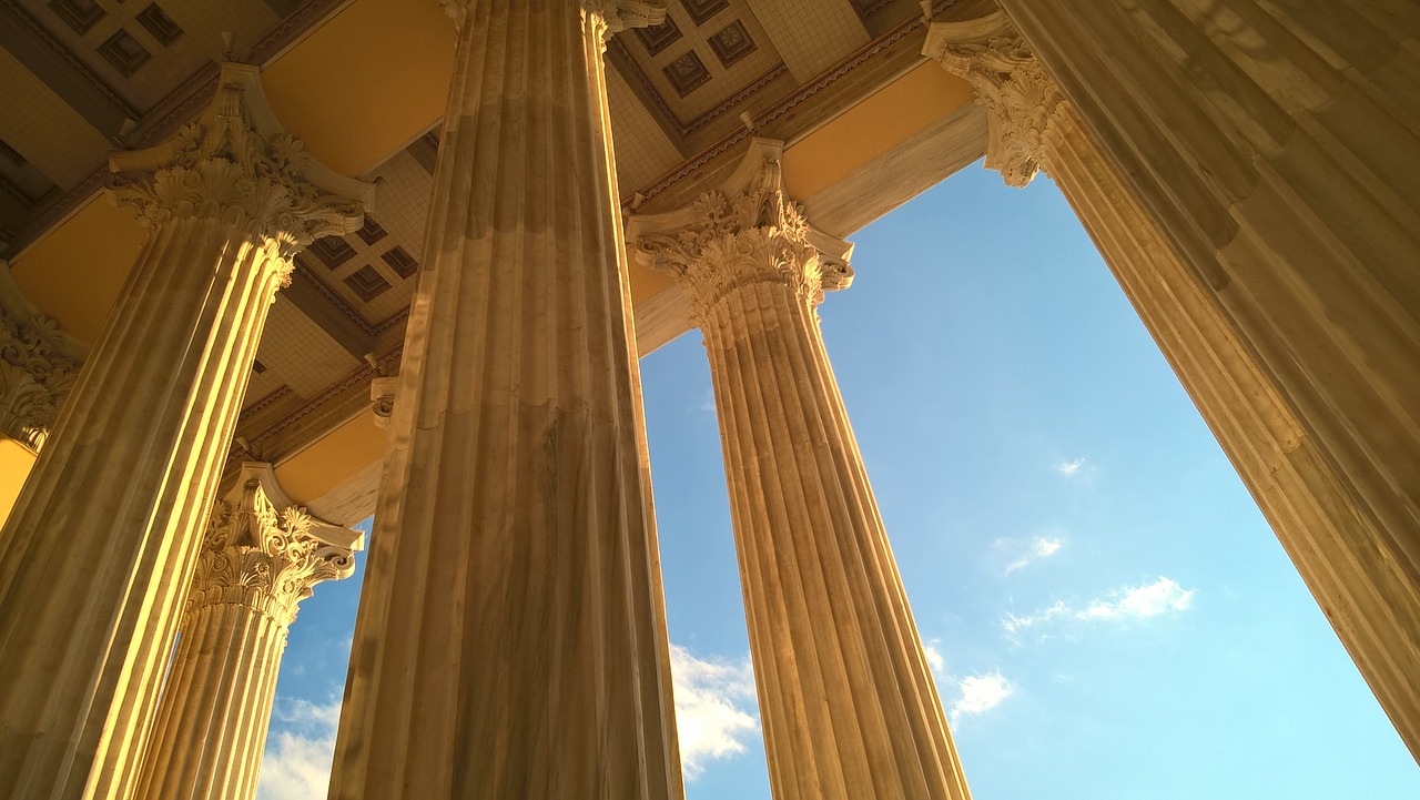 columns architecture greece free photo