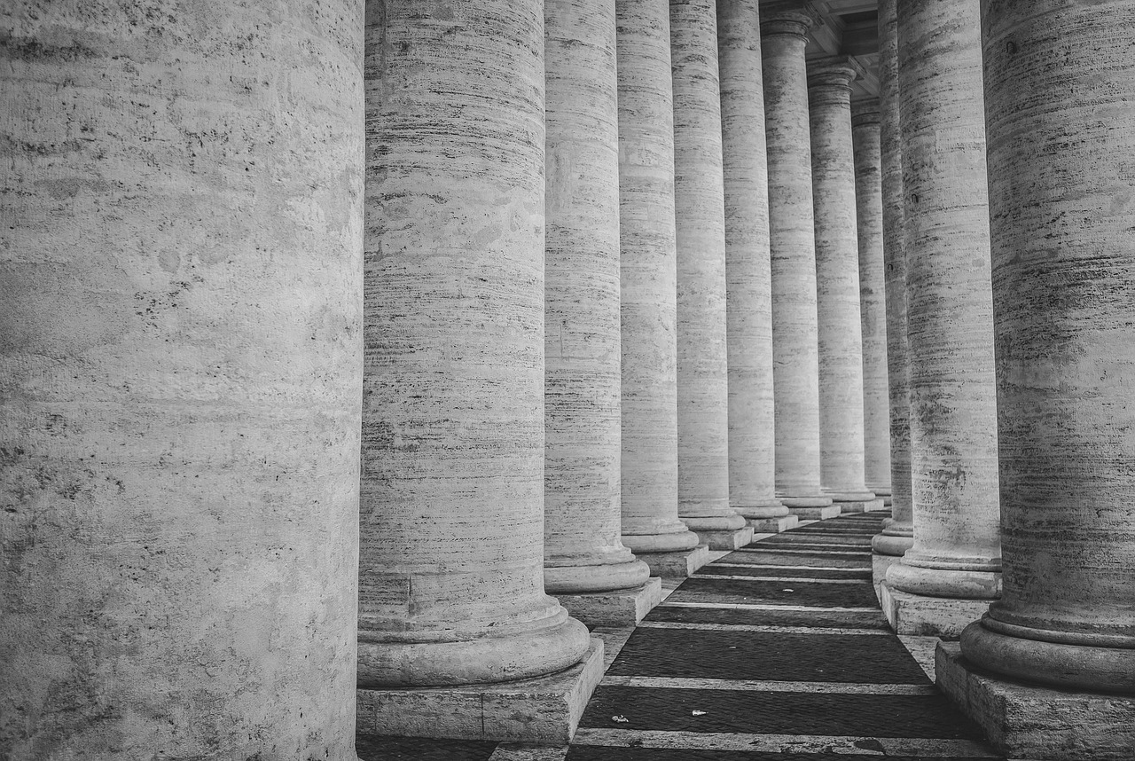 columns basilica church free photo