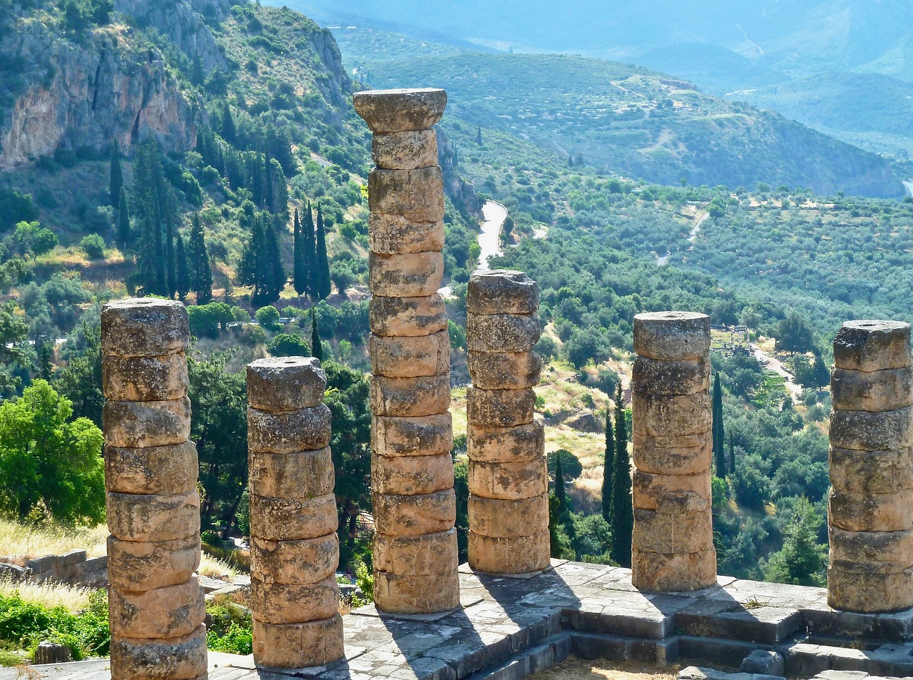 columns  roman  ruins free photo