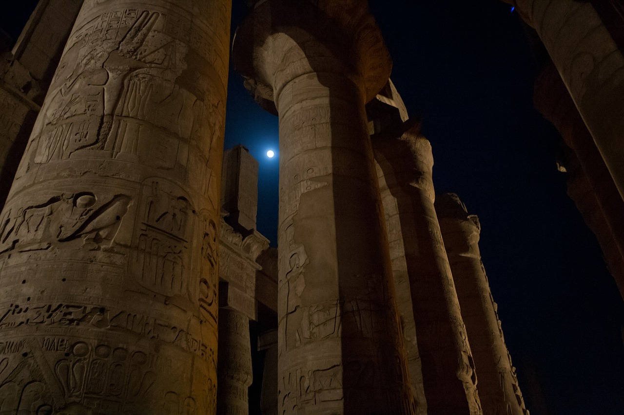columns egypt karnak free photo