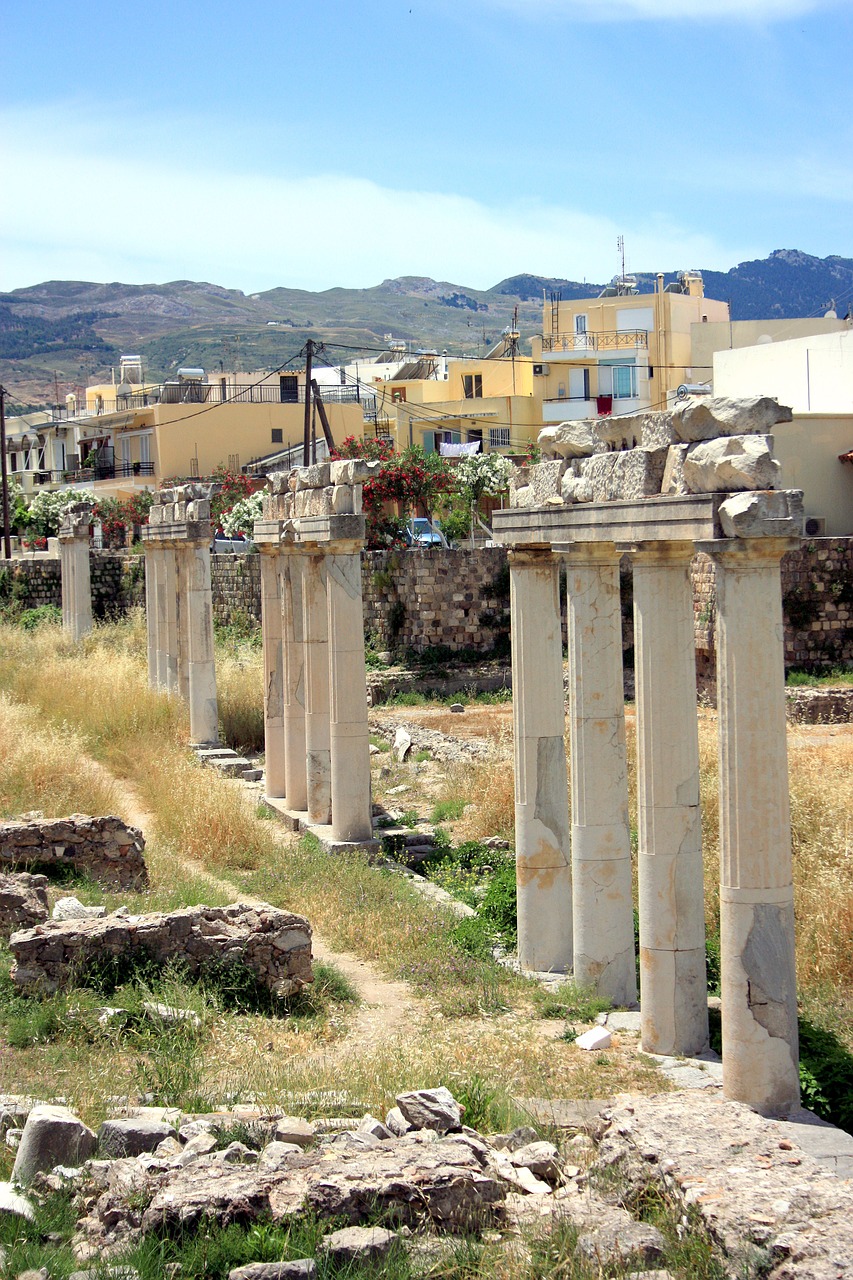 columns greece ancient free photo
