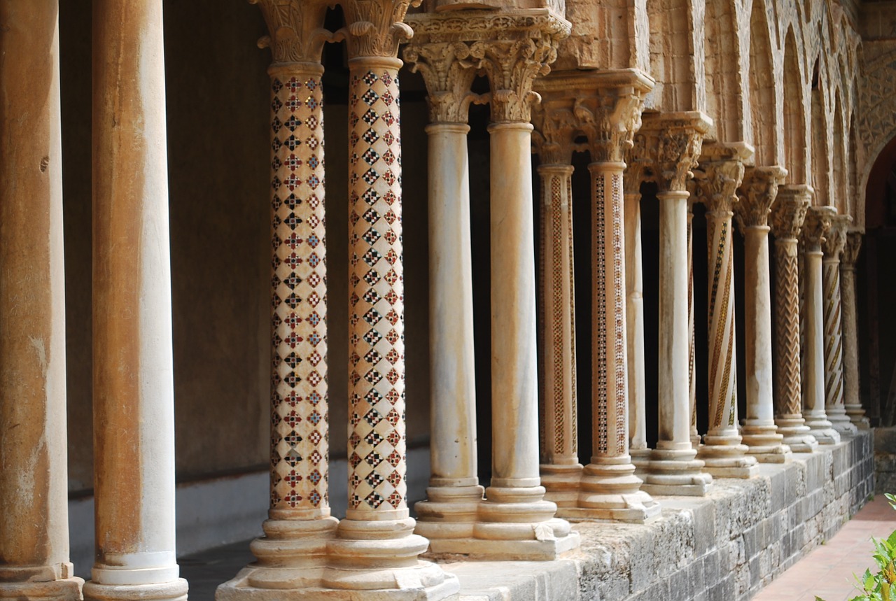 columns pillars ancient free photo
