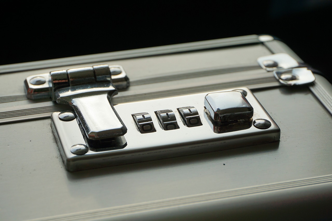 combination lock luggage briefcase free photo
