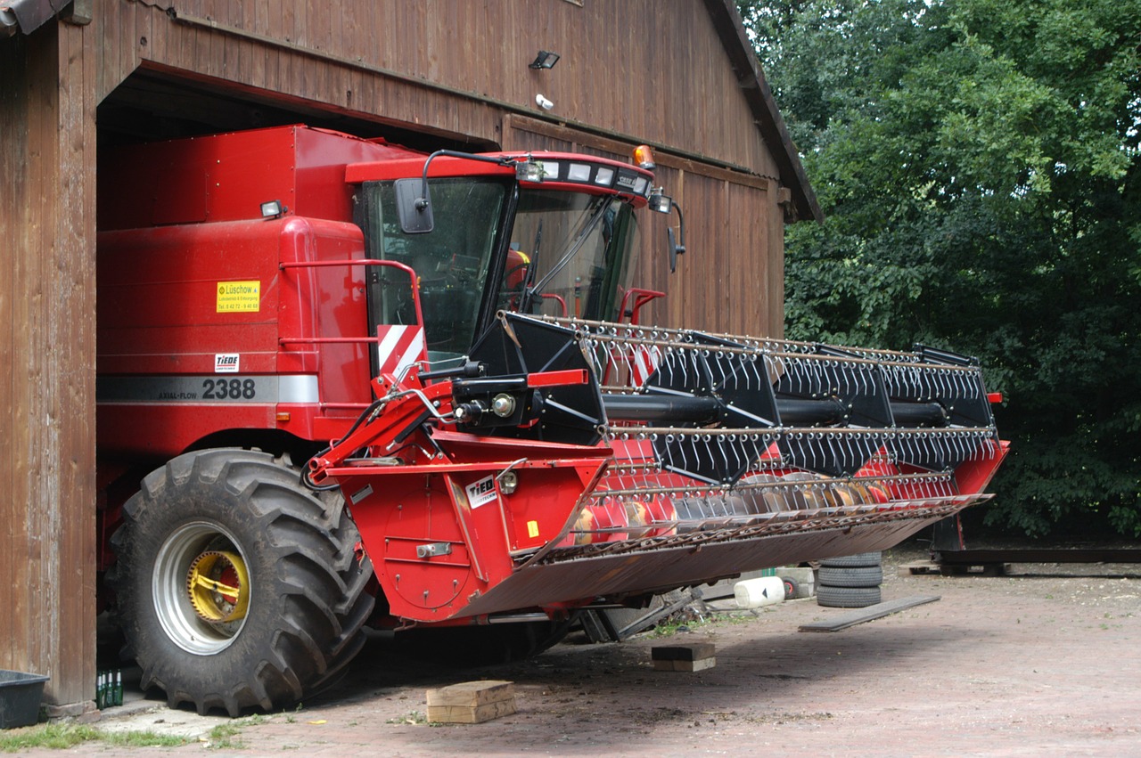 combine harvester agriculture farm free photo