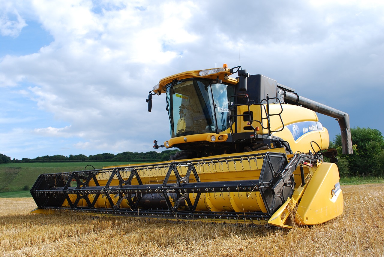 combine harvester agriculture harvesting free photo