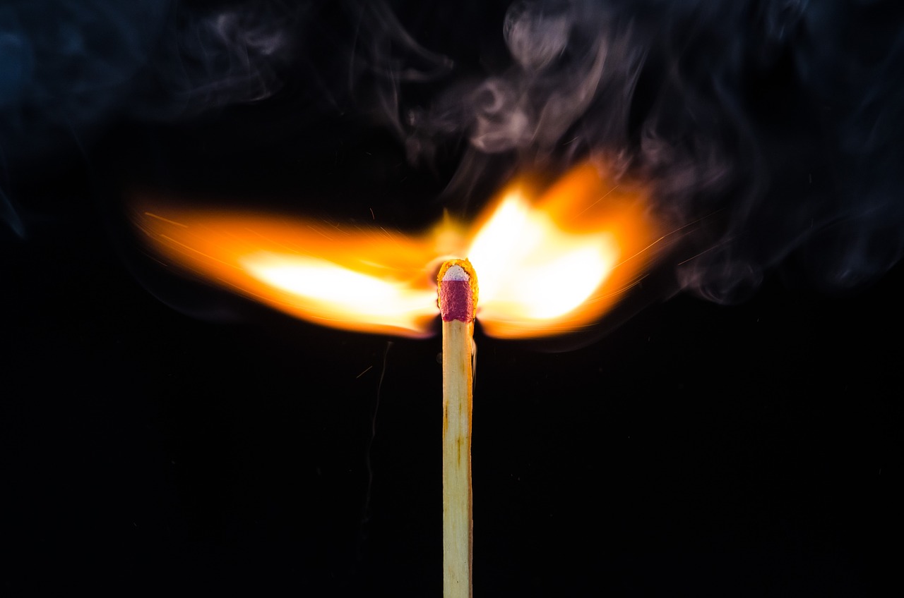 combustion fire match free photo