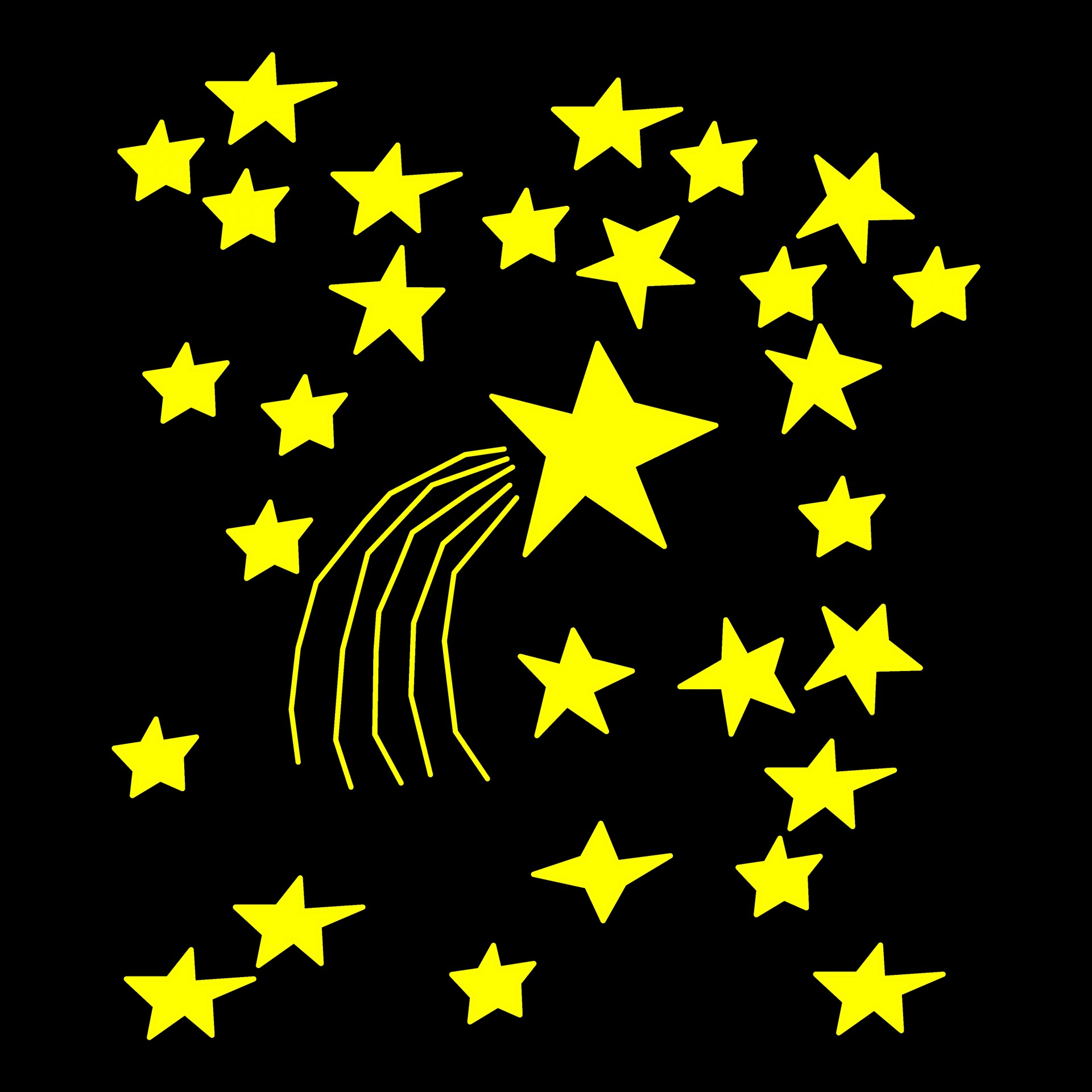 comet stars yellow free photo