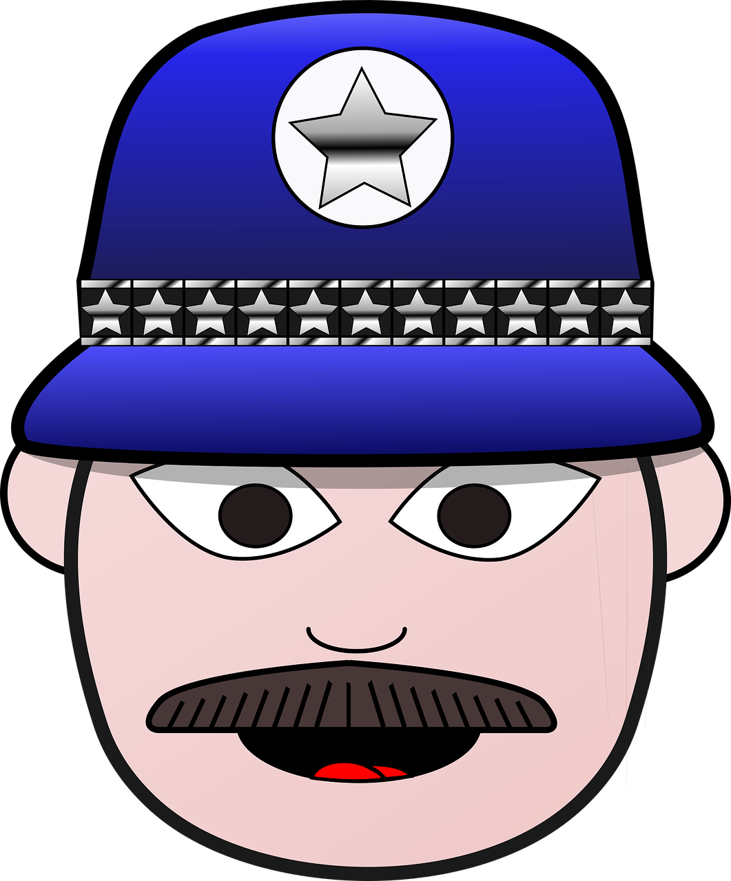 comic characters cop dress-up head free photo
