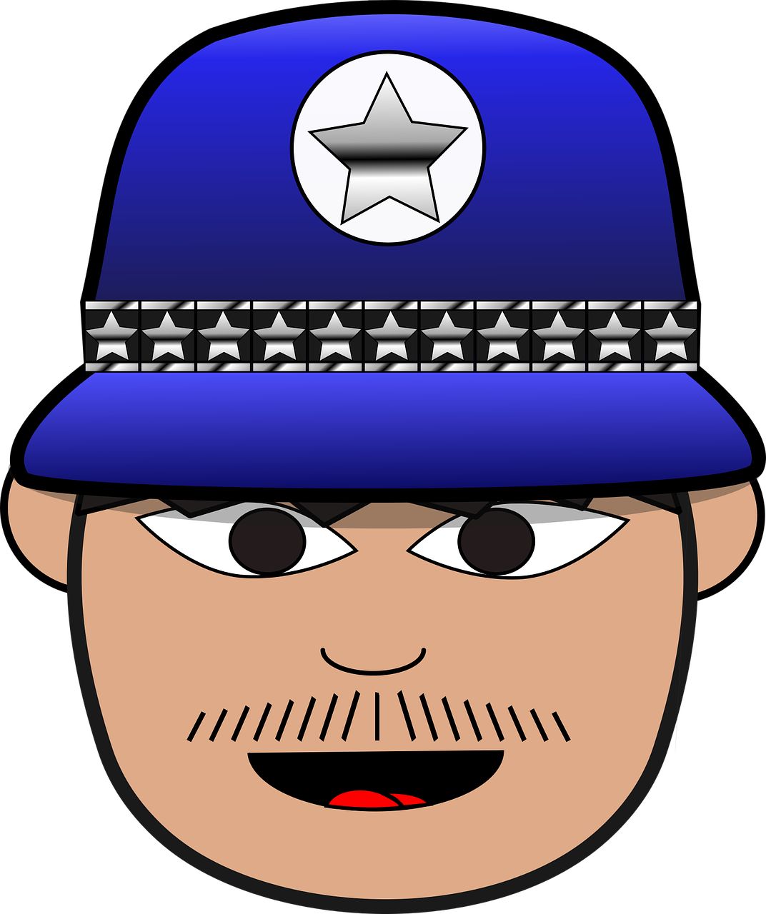 comic characters cop dress-up head free photo