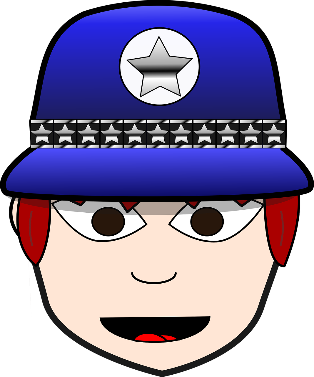 comic characters cop dress-up head free photo