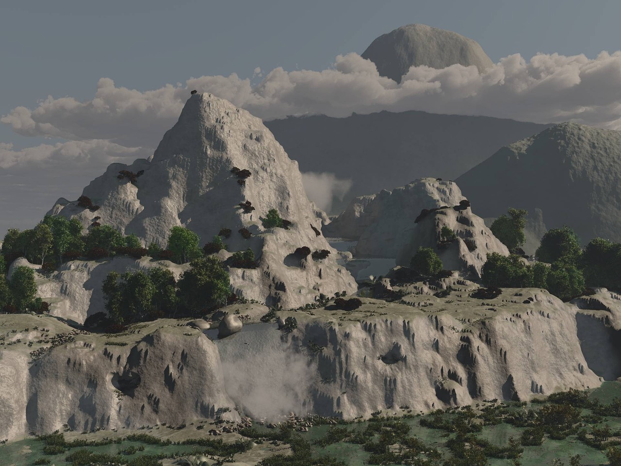 coming soon 3d art mountains free photo