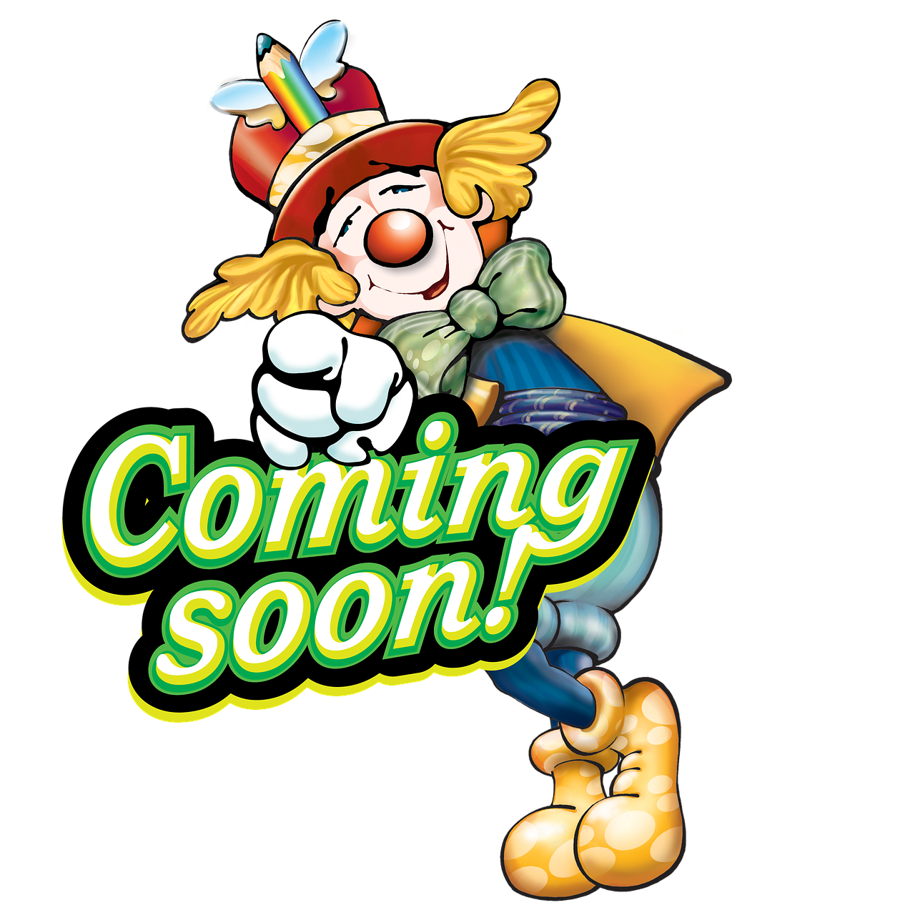 coming soon message mascot free photo