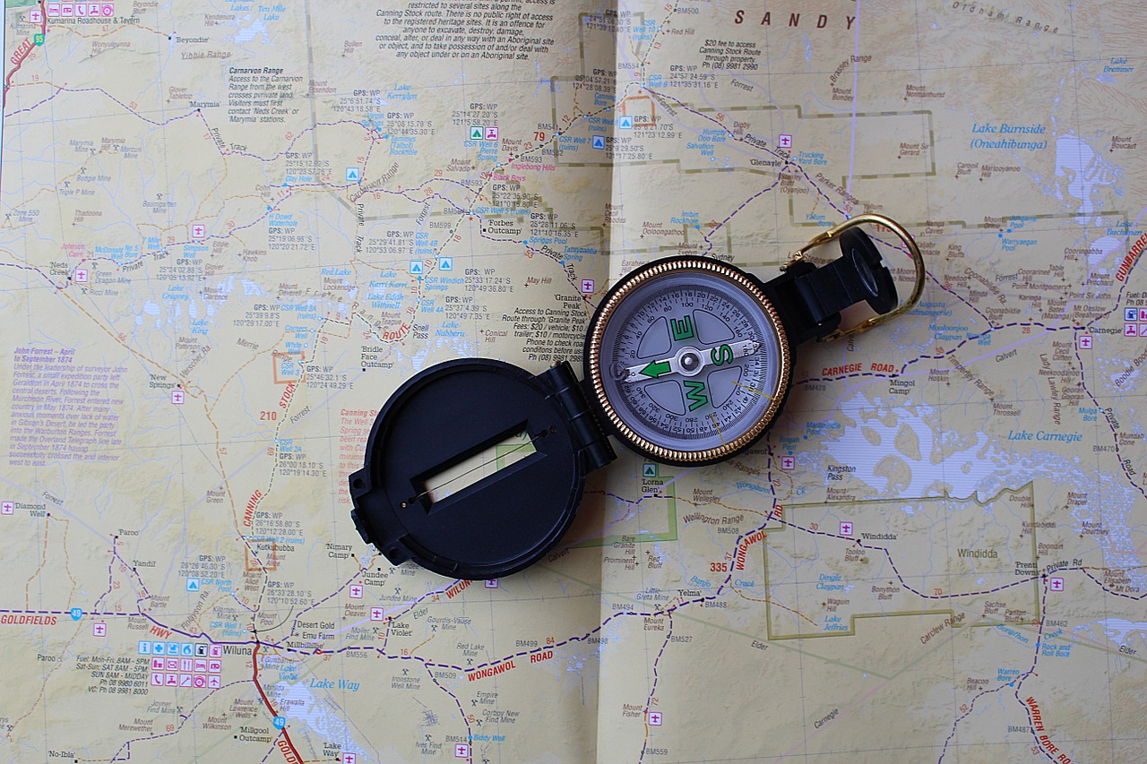 compass map navigation free photo