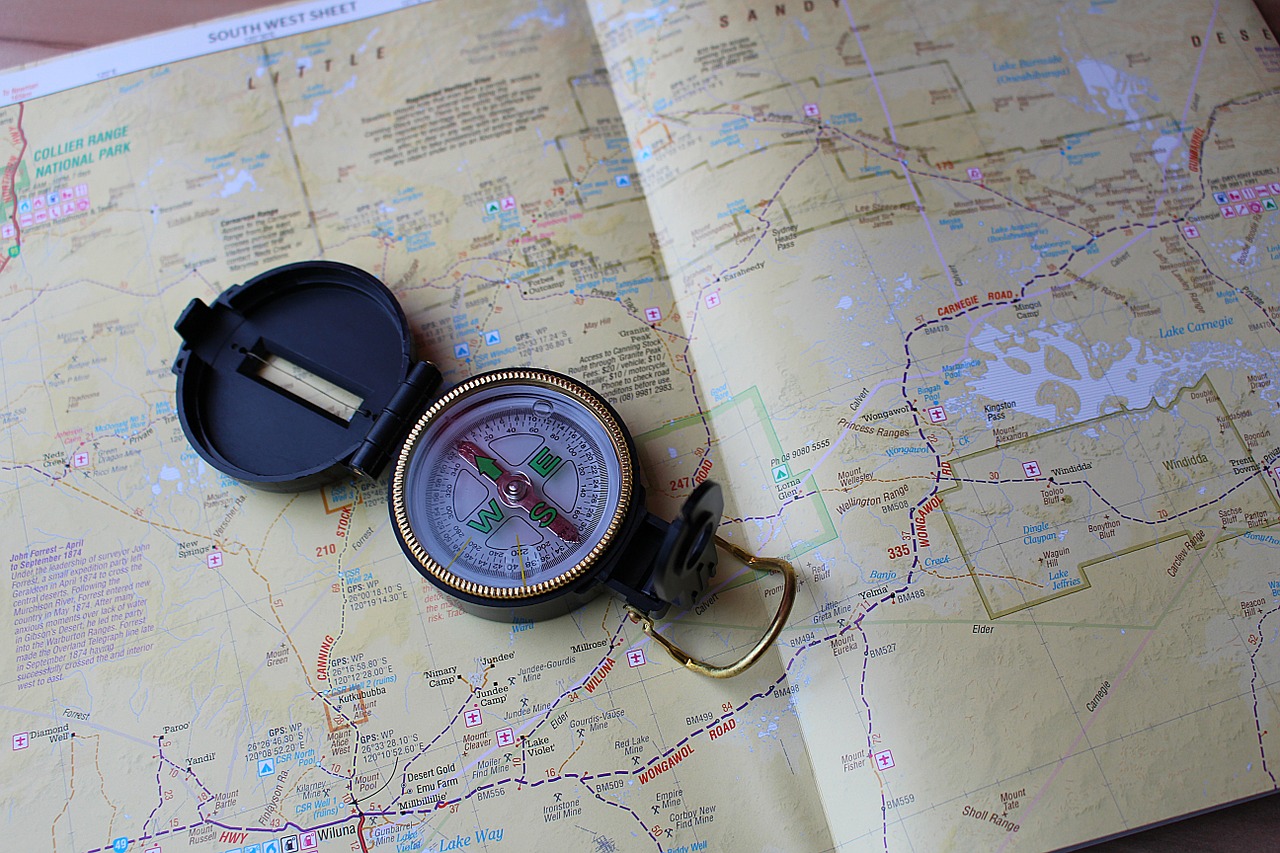 compass map navigation free photo