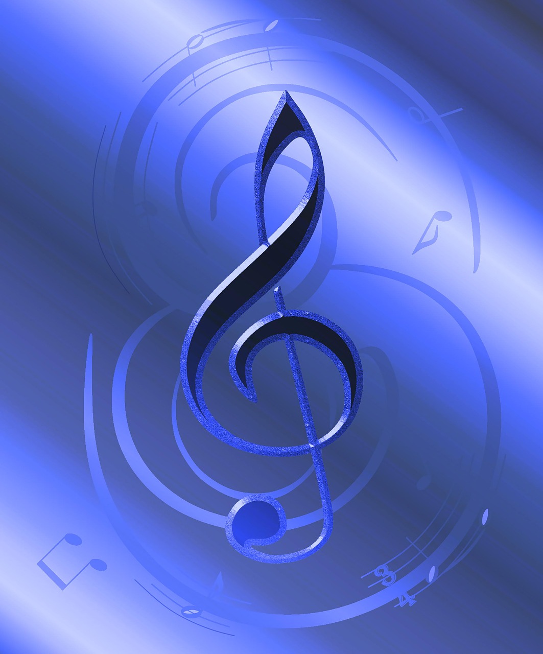 Composing,treble clef,clef,music,blue - free image from needpix.com